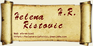Helena Ristović vizit kartica
